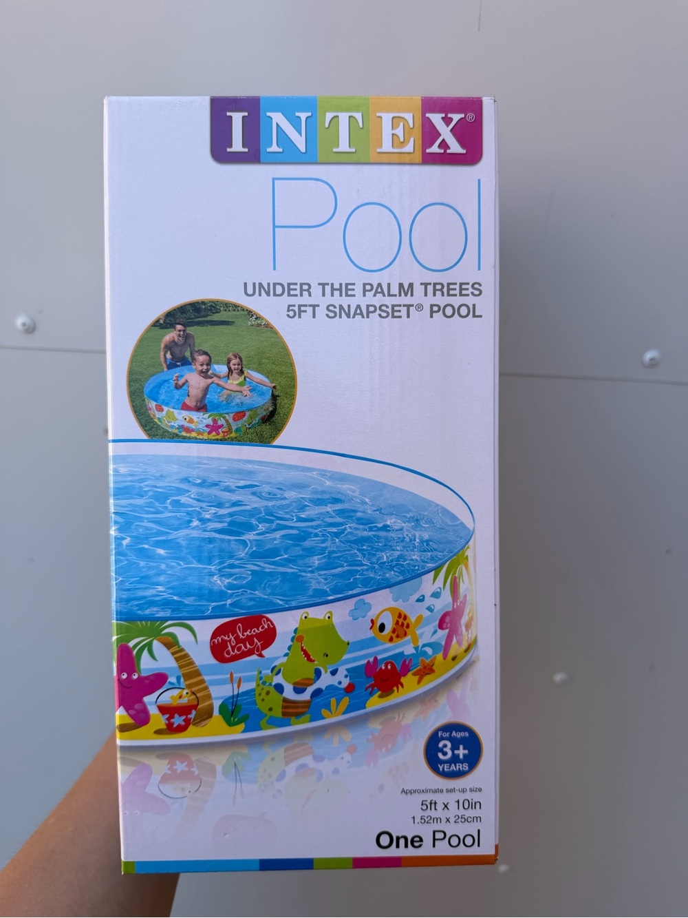 Kids Inflatable Splash Pool - Colorful Beach Print